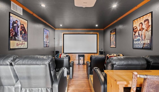 Lakefront retreat with hot tub, water view, game room, home theater & dock