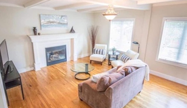 Steps away to Lake, deck w/lake views, dock or fishing & swimming, fire pit!